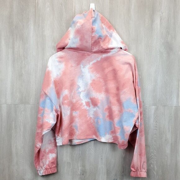 Frayed Jeans Amber Tie-Dye Cropped Hoodie - Picture 7 of 9